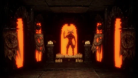Goat Demon Baphomet VJ Loop Stock Footage 170443204