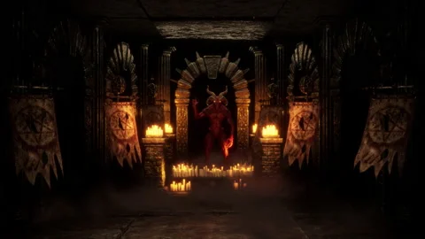 Goat Demon Baphomet VJ Loop Stock Footage 170443456