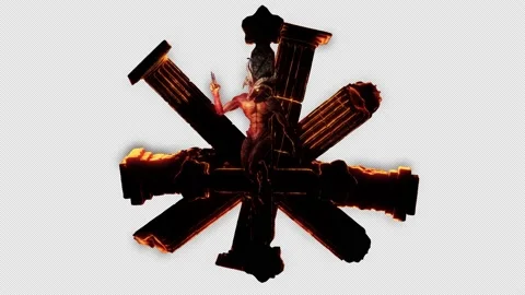 Goat Demon Baphomet VJ Loop Stock Footage 170613570
