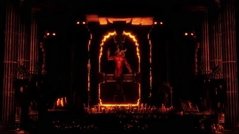 Goat Demon Baphomet VJ Loop Stock Footage 170714713
