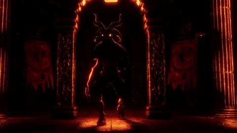 Goat Demon Baphomet VJ Loop Stock Footage 170857619