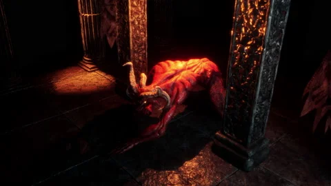 Goat Demon Baphomet VJ Loop Stock Footage 170857647