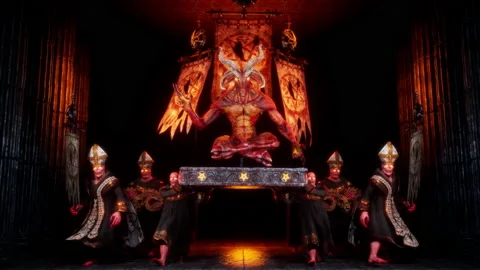 Goat Demon Baphomet VJ Loop Stock Footage 203984656