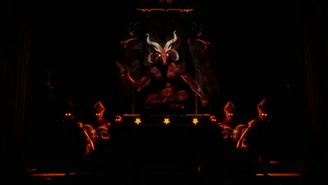 Goat Demon Baphomet VJ Loop Stock Footage 204042339