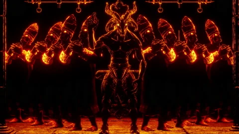 Goat Demon Baphomet VJ Loop Stock Footage 204105212