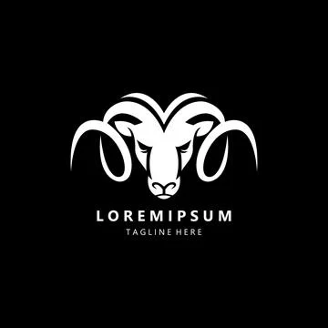 Goat head logo design vector Illustrazione stock