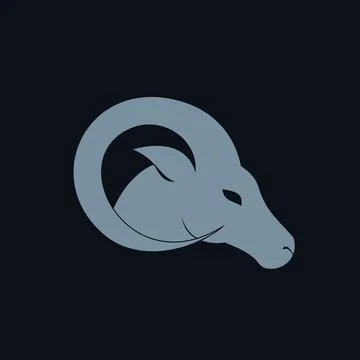 Goat head logo Stock Illustration