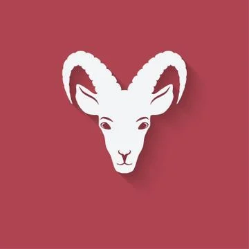 Goat head symbol Stock Illustration