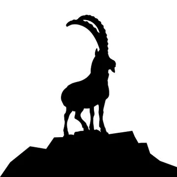 Goat hilltop Illustrazione stock