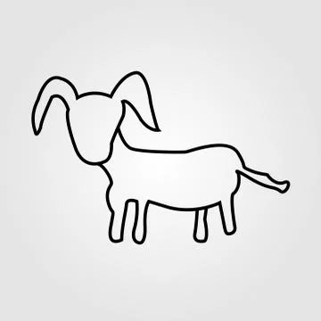 Goat isolated on a white background  Stock Illustration