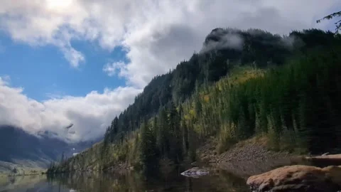 Goat lake clouds Video stock 318560052