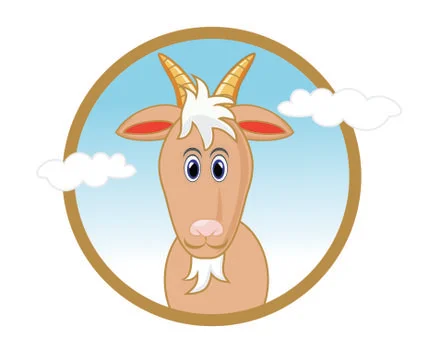 Goat logo character Stock Illustration