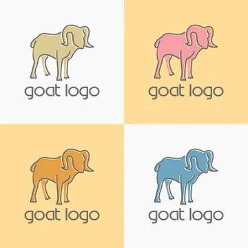 Goat logo design Stock Illustration