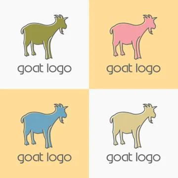 Goat logo design Stock Illustration