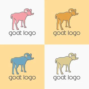 Goat logo design Illustrazione stock