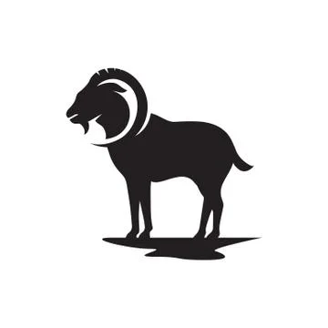 Goat logo design vector. creative brand sign of goat symbol. eps.10 icon illu Stock Illustration
