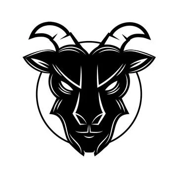 Goat logo icon vector design Goat Circle logo design illustrator design Cre.. Stock Illustration