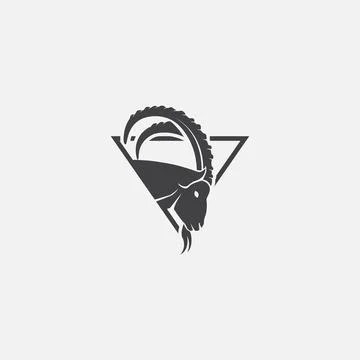 Goat logo 스톡 일러스트