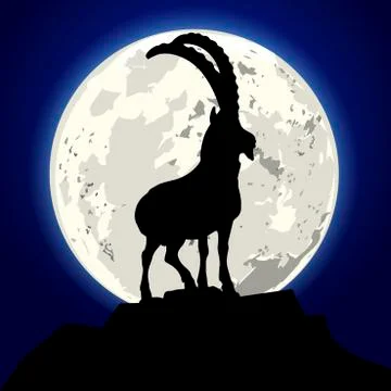Goat moon Stock-Illustration