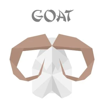 Goat origami Stock Illustration