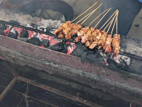 Goat satay Stock Photos