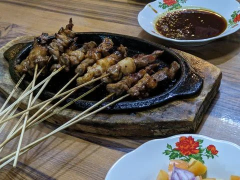 Goat satay Stock Photos