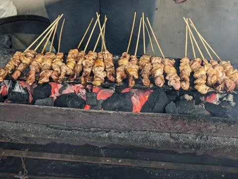 Goat satay Stock Photos