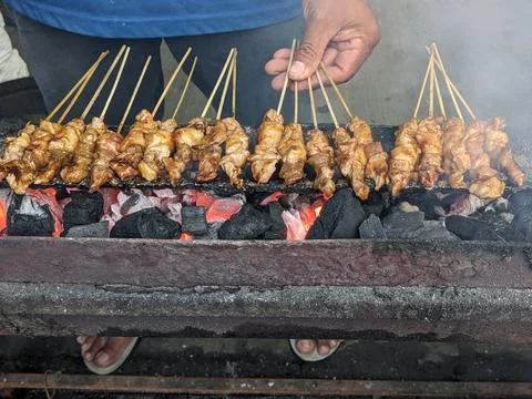 Goat satay Stock Photos