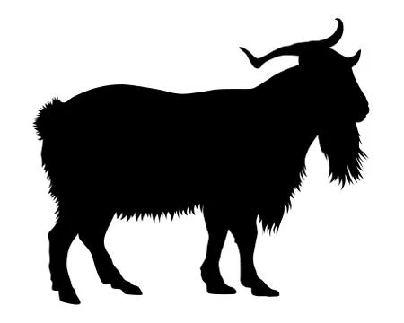 Goat silhouette Stock Illustration