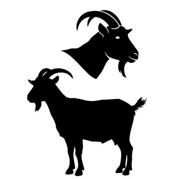Goat Silhouette Illustrazione stock