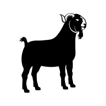 Goat silhouette vector illustration. Eid al-Adha Mubarak Bakrid festival Stock Illustration