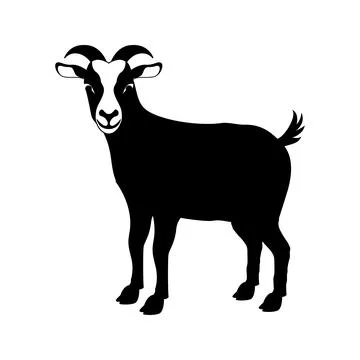 Goat silhouette vector illustration. Eid al-Adha Mubarak Bakrid festival Stock Illustration