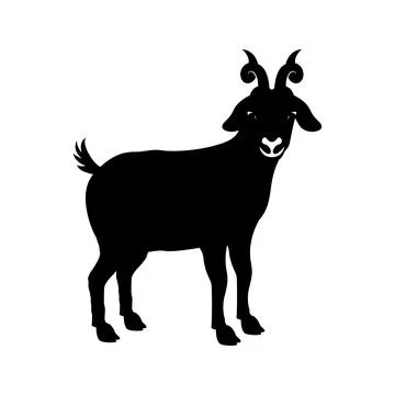 Goat silhouette vector illustration. Eid al-Adha Mubarak Bakrid festival Stock Illustration