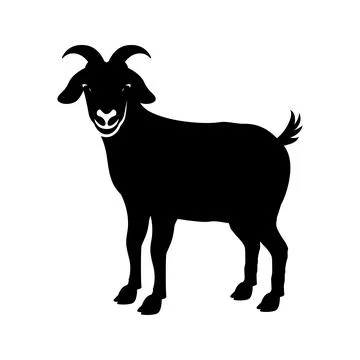 Goat silhouette vector illustration. Eid al-Adha Mubarak Bakrid festival Stock Illustration