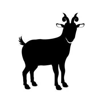 Goat silhouette vector illustration. Eid al-Adha Mubarak Bakrid festival Stock Illustration