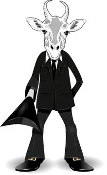 Goat in a suit Stock Illustration