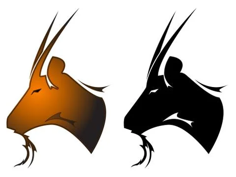 Goat tattoo Stock Illustration