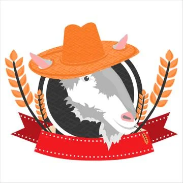 Goat in vector format Stock Illustration