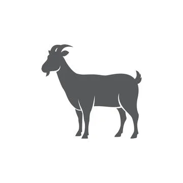 Goat vector icon silhouette Stock Illustration