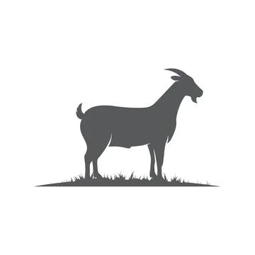 Goat vector icon silhouette Stock Illustration