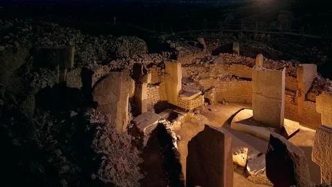 Göbekli Tepe fly over ancient ruin neolithic Turkey Видео 101976644