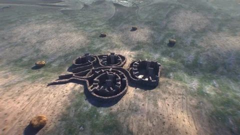Göbekli Tepe fly over ancient ruin neolithic Turkey Видео 101976658