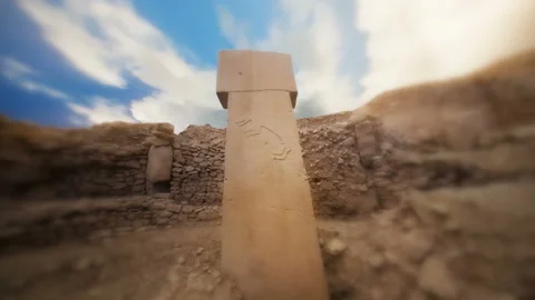 Gobekli Tepe Fox Stone. The fox carved i... | Stock Video | Pond5