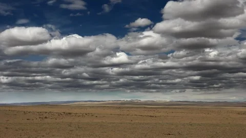 Gobi Desert in Mongolia extends across barren plains - Arid Land and Dry Expanse Stock Footage 339795301