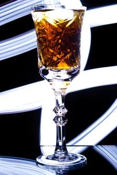 Goblet with alcohol Stock Photos
