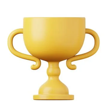 Goblet high quality 3D render illustration. Competition concept icon. Illustrazione stock