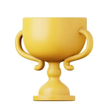 Goblet high quality 3D render illustration. Competition concept icon. Illustrazione stock