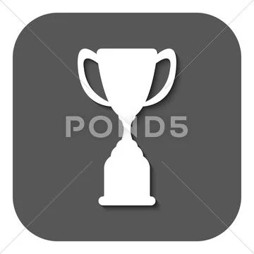 The goblet icon. Achievement symbol. Flat Stock Illustration