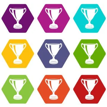 Goblet icons set 9 Stock Illustration