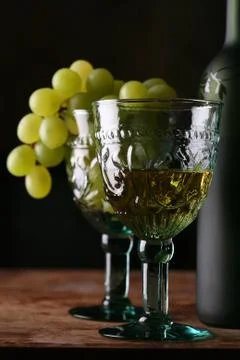 Goblet with new wines Stock Photos